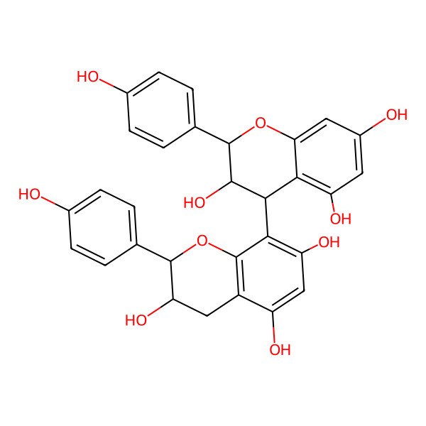 2D Structure of Afzelechin-(4alpha-->8)-epiafzelechin 2D Structure of Afzelechin-(4alpha-->8)-epiafzelechin