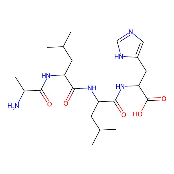 2D Structure of Ala-Leu-Leu-His