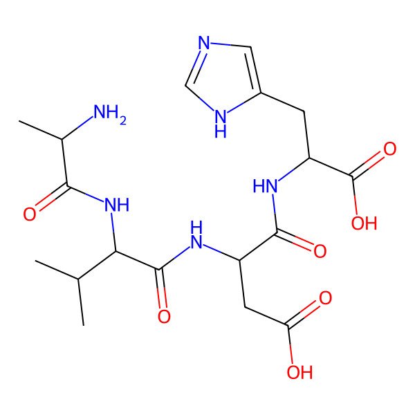 2D Structure of Ala-Val-Asp-His