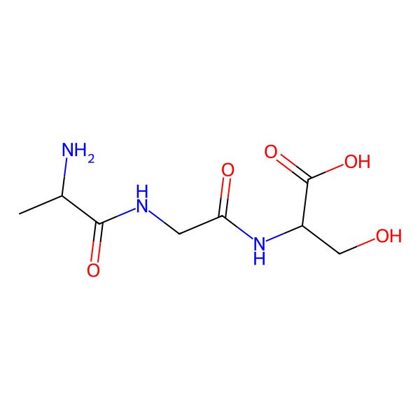 2D Structure of Alanyl-glycyl-serine