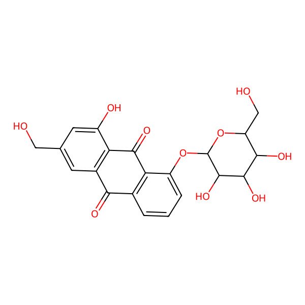 2D Structure of Aloe Emodin 8-Glucoside 2D Structure of Aloe Emodin 8-Glucoside