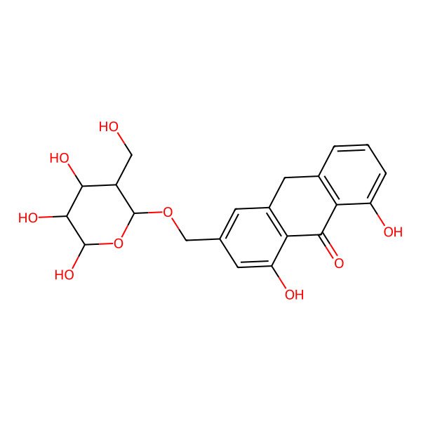 2D Structure of Aloe emodin glucoside
