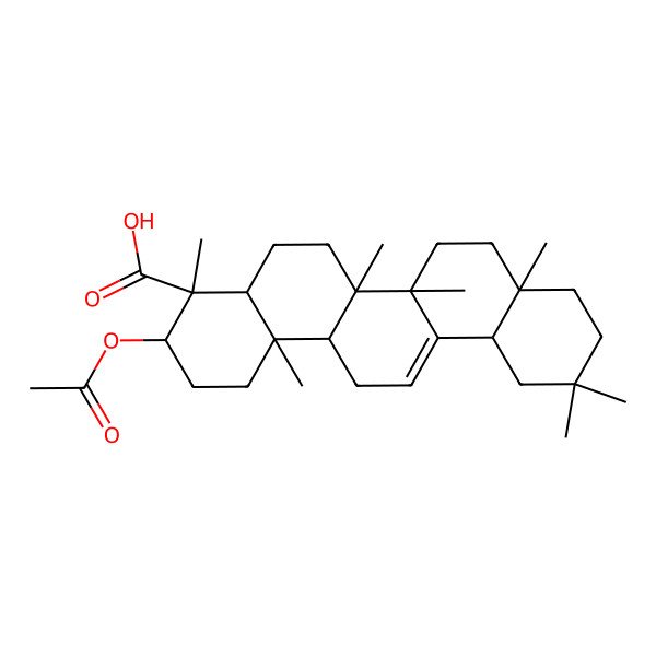 2D Structure of alpha-Boswellic acid acetate