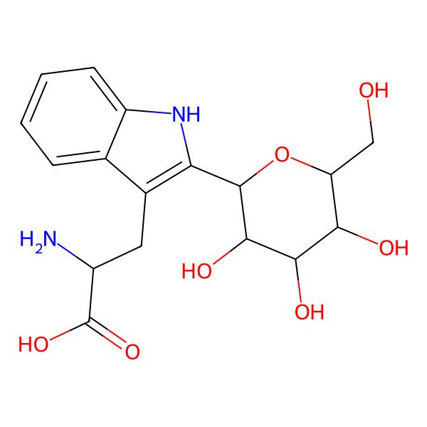 2D Structure of alpha-C-Mannosyltryptophan
