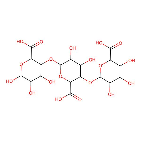 2D Structure of alpha-D-GalpA-(1->4)-alpha-D-GalpA-(1->4)-alpha-D-GalpA