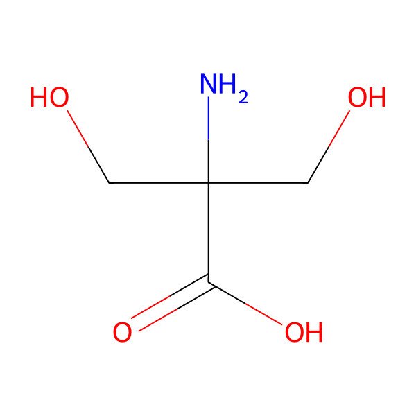 2D Structure of alpha-(Hydroxymethyl)serine