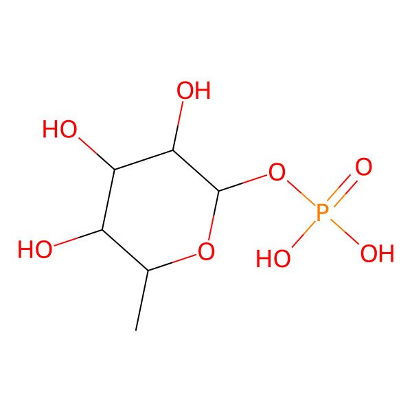 2D Structure of alpha-L-fucose 1-phosphate