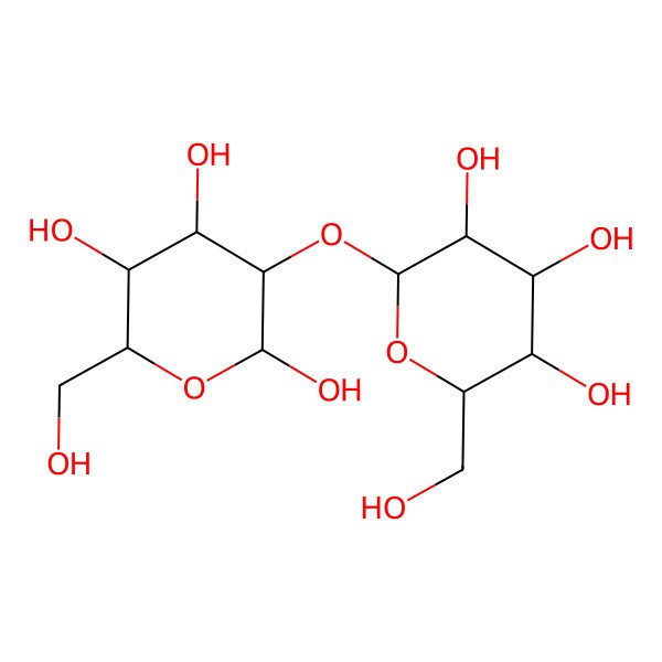 2D Structure of alpha-D-Glcp-(1->2)-beta-D-Galp