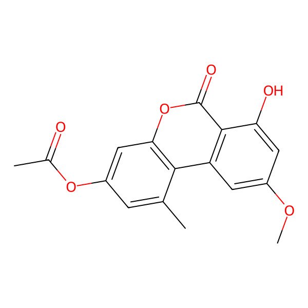2D Structure of Alternariol 4-methyl-10-acetyl ether