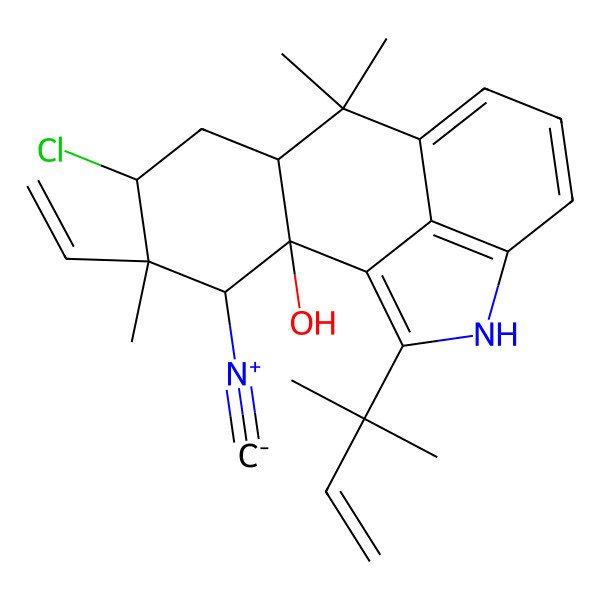2D Structure of ambiguine B isonitrile