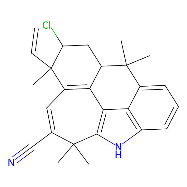 2D Structure of Ambiguine G Nitrile