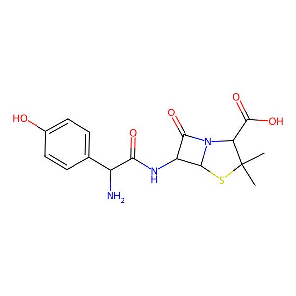 2D Structure of Amoxicillin, L-