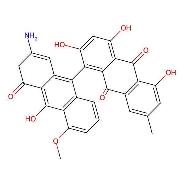 2D Structure of Anhydropseudophlegmacin-9,10-quinone-3'-amino-8'-O-methyl ether