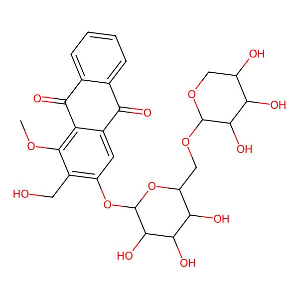 2D Structure of Anthraquinone base + 1O, MeOH, 1MeO, O-Hex-Pen 2D Structure of Anthraquinone base + 1O, MeOH, 1MeO, O-Hex-Pen