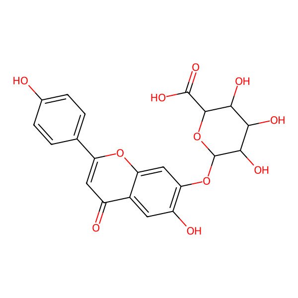 2D Structure of Apigenin 7-O-beta-glucuronide