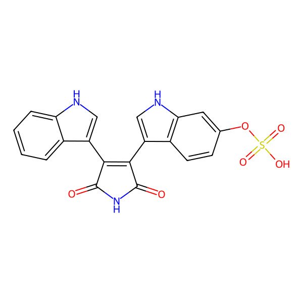 2D Structure of Arcyriarubin B 6-O-sulfate