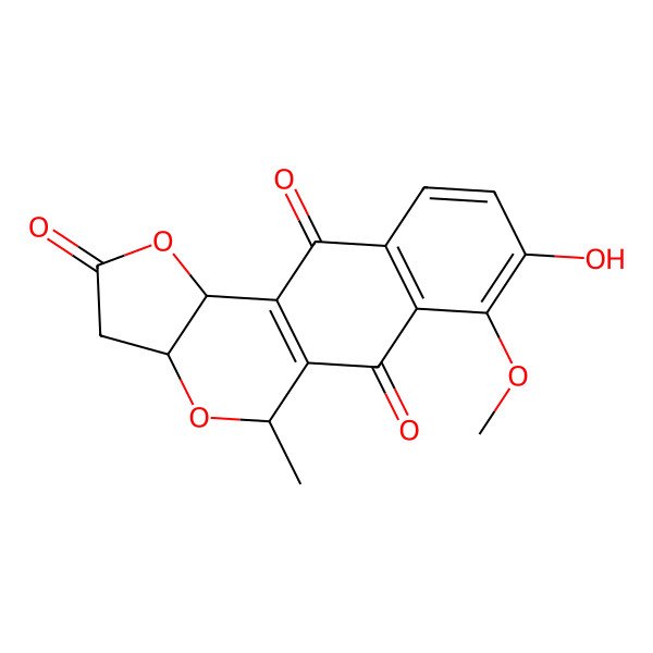 2D Structure of (15R)-5-hydroxy-4-methoxy-17-methyl-12,16-dioxatetracyclo[8.7.0.03,8.011,15]heptadeca-1(10),3(8),4,6-tetraene-2,9,13-trione