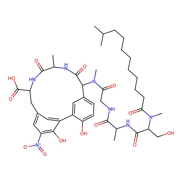 2D Structure of Arylomycin B2