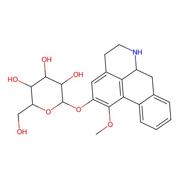2D Structure of Asimilobine-2-O-glucoside