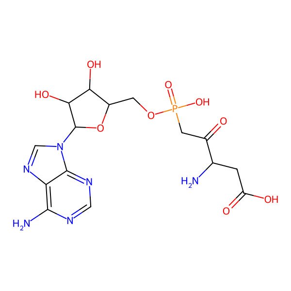 2D Structure of Aspartyl adenylate beta-ketophosphonate isostere
