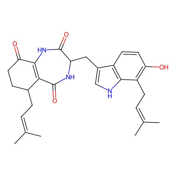 2D Structure of Asperdiazapinone F