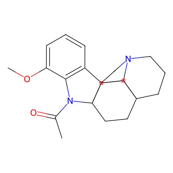 2D Structure of Aspidofractinine, 1-acetyl-17-methoxy-