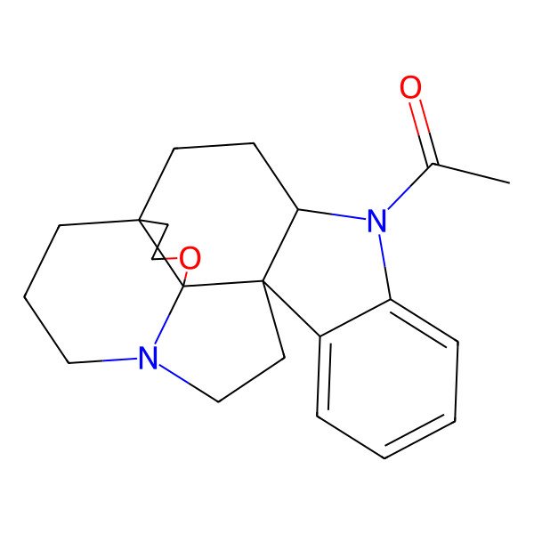 2D Structure of Aspidospermidine, 1-acetyl-19,21-epoxy-