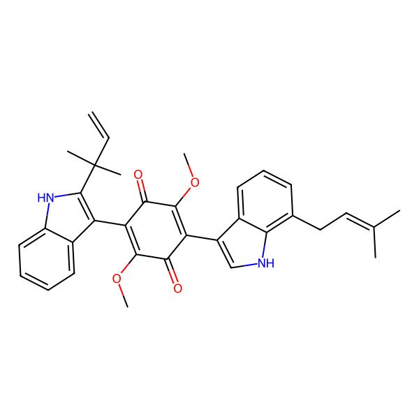 2D Structure of Asterriquinone B1