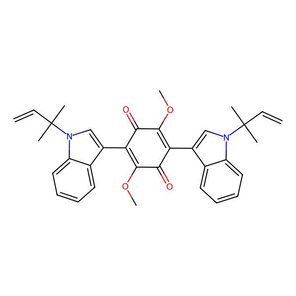 2D Structure of Asterriquinone dimethyl ether
