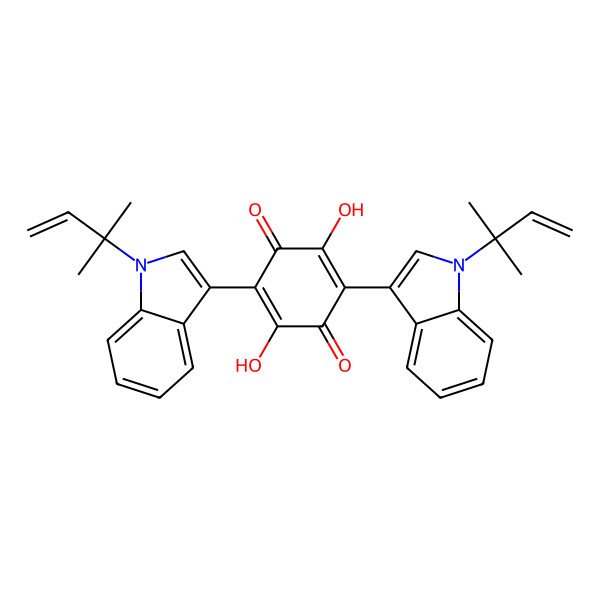 2D Structure of Asterriquinone