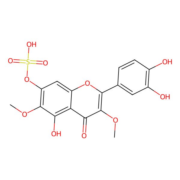 2D Structure of Axillarin 7-sulfate