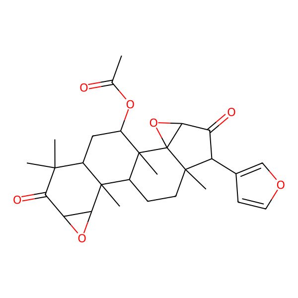 2D Structure of Azadiradione,2B-diepoxy-