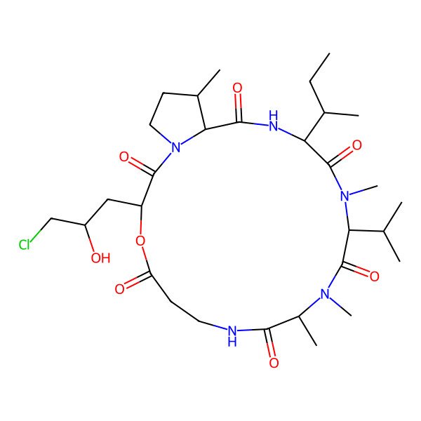 2D Structure of [b-MePro] destruxin E chlorohydrin