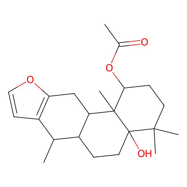 2D Structure of [(1S,4aR,6aS,7R,11aS,11bS)-4a-hydroxy-4,4,7,11b-tetramethyl-2,3,5,6,6a,7,11,11a-octahydro-1H-naphtho[2,1-f][1]benzofuran-1-yl] acetate