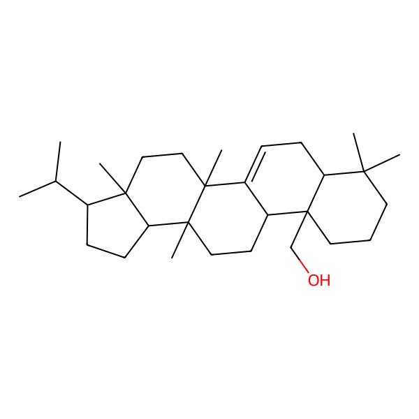 2D Structure of (3a,5a,8,8,13a-Pentamethyl-3-propan-2-yl-1,2,3,4,5,7,7a,9,10,11,11b,12,13,13b-tetradecahydrocyclopenta[a]chrysen-11a-yl)methanol