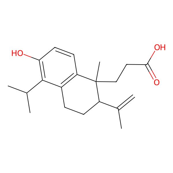 2D Structure of 3-[(1S,2S)-6-hydroxy-1-methyl-5-propan-2-yl-2-prop-1-en-2-yl-3,4-dihydro-2H-naphthalen-1-yl]propanoic acid