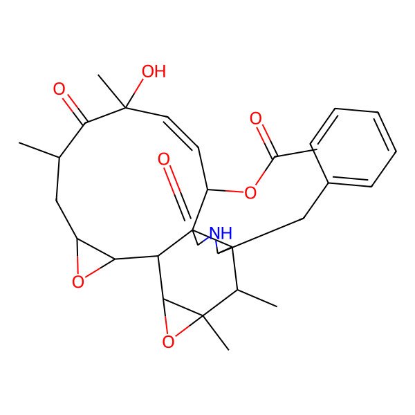 2D Structure of [(1R,2R,3E,5R,7S,9R,11R,12S,13S,15R,16S,17R,18S)-18-benzyl-5-hydroxy-5,7,15,16-tetramethyl-6,20-dioxo-10,14-dioxa-19-azapentacyclo[10.8.0.01,17.09,11.013,15]icos-3-en-2-yl] acetate