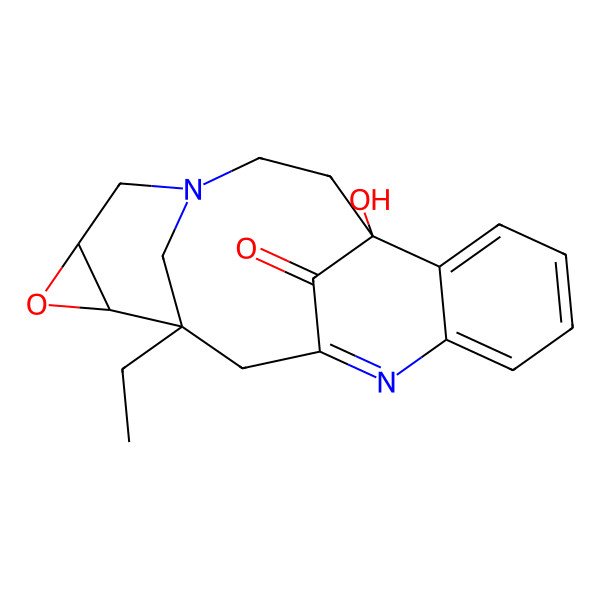 2D Structure of (3S,4S,6R,11R)-3-ethyl-11-hydroxy-5-oxa-8,18-diazapentacyclo[9.7.1.13,8.04,6.012,17]icosa-1(18),12,14,16-tetraen-19-one