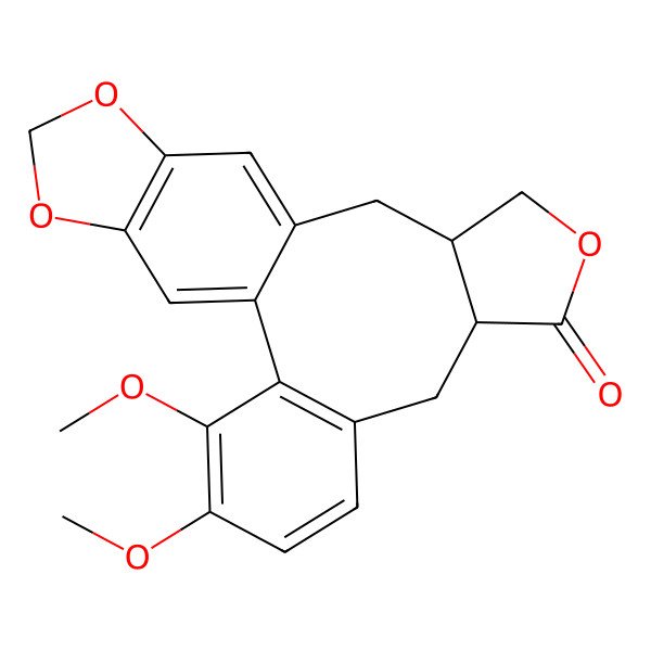 2D Structure of (9R,13S)-3,4-dimethoxy-11,18,20-trioxapentacyclo[13.7.0.02,7.09,13.017,21]docosa-1(22),2(7),3,5,15,17(21)-hexaen-10-one