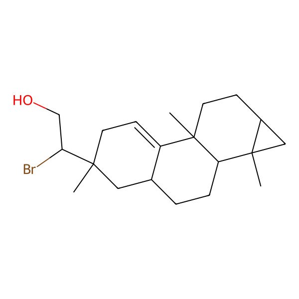 2D Structure of (2R)-2-[(1aS,1bR,3aR,5S,7bR,9aR)-1a,5,7b-trimethyl-1,1b,2,3,3a,4,6,8,9,9a-decahydrocyclopropa[a]phenanthren-5-yl]-2-bromoethanol