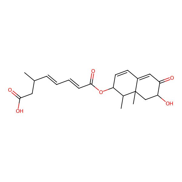 2D Structure of 8-[(7-Hydroxy-1,8a-dimethyl-6-oxo-1,2,7,8-tetrahydronaphthalen-2-yl)oxy]-3-methyl-8-oxoocta-4,6-dienoic acid