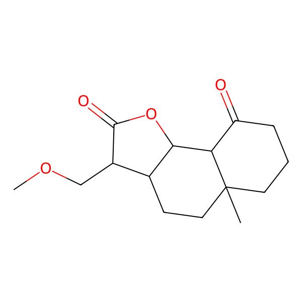 2D Structure of (3R,3aS,5aR,9aS,9bS)-3-(methoxymethyl)-5a-methyl-3a,4,5,6,7,8,9a,9b-octahydro-3H-benzo[g][1]benzofuran-2,9-dione