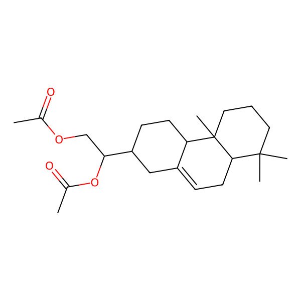 2D Structure of [2-[(2S,4aS,4bS,8aS)-4b,8,8-trimethyl-1,2,3,4,4a,5,6,7,8a,9-decahydrophenanthren-2-yl]-2-acetyloxyethyl] acetate