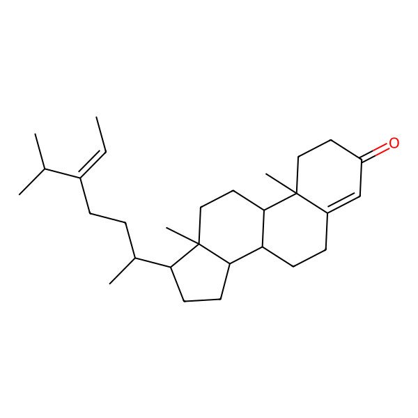 2D Structure of 10,13-Dimethyl-17-(5-propan-2-ylhept-5-en-2-yl)-1,2,6,7,8,9,11,12,14,15,16,17-dodecahydrocyclopenta[a]phenanthren-3-one