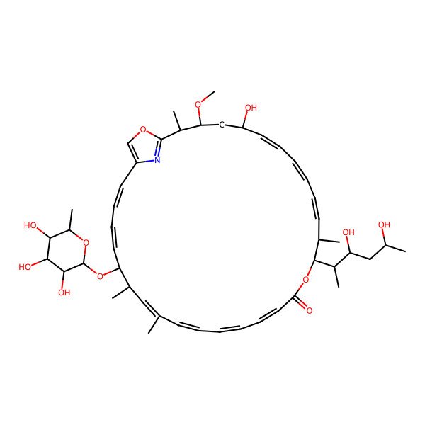 2D Structure of 13-(3,5-Dihydroxyhexan-2-yl)-5-hydroxy-3-methoxy-2,12,22,24-tetramethyl-25-(3,4,5-trihydroxy-6-methyloxan-2-yl)oxy-14,32-dioxa-33-azabicyclo[28.2.1]tritriaconta-1(33),6,8,10,16,18,20,22,26,28,30-undecaen-15-one