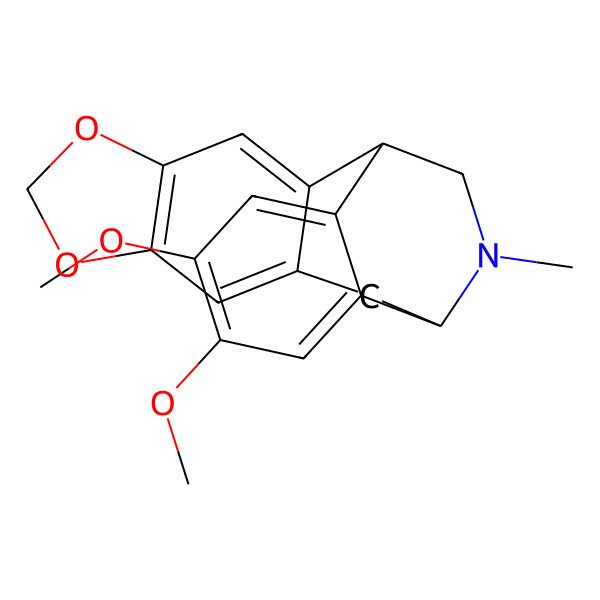 2D Structure of (1R,12S)-15,16-dimethoxy-20-methyl-5,7-dioxa-20-azapentacyclo[10.6.2.02,10.04,8.013,18]icosa-2,4(8),9,13,15,17-hexaene