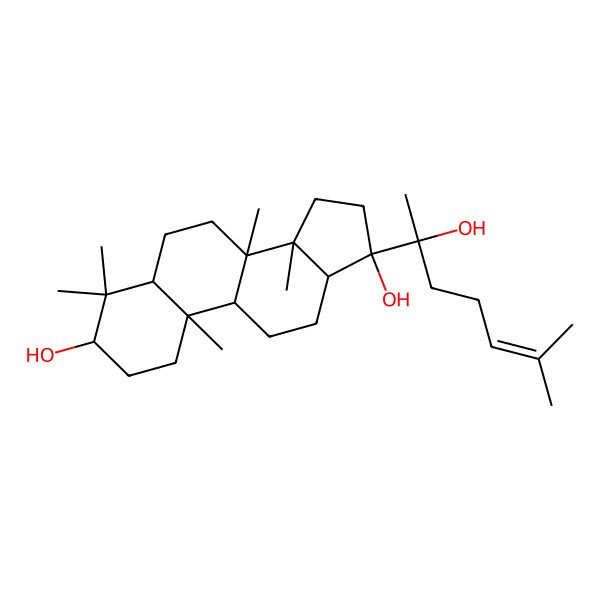 2D Structure of (3R,5R,8R,9R,10R,13S,14R,17R)-17-[(2S)-2-hydroxy-6-methylhept-5-en-2-yl]-4,4,8,10,14-pentamethyl-1,2,3,5,6,7,9,11,12,13,15,16-dodecahydrocyclopenta[a]phenanthrene-3,17-diol