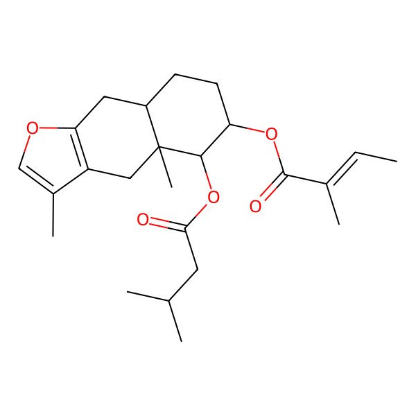 2D Structure of [3,4a-dimethyl-5-(3-methylbutanoyloxy)-5,6,7,8,8a,9-hexahydro-4H-benzo[f][1]benzofuran-6-yl] 2-methylbut-2-enoate