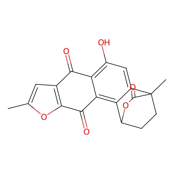 2D Structure of 12-Hydroxy-7,15-dimethyl-6,17-dioxapentacyclo[13.2.2.02,14.03,11.05,9]nonadeca-2,5(9),7,11,13-pentaene-4,10,16-trione