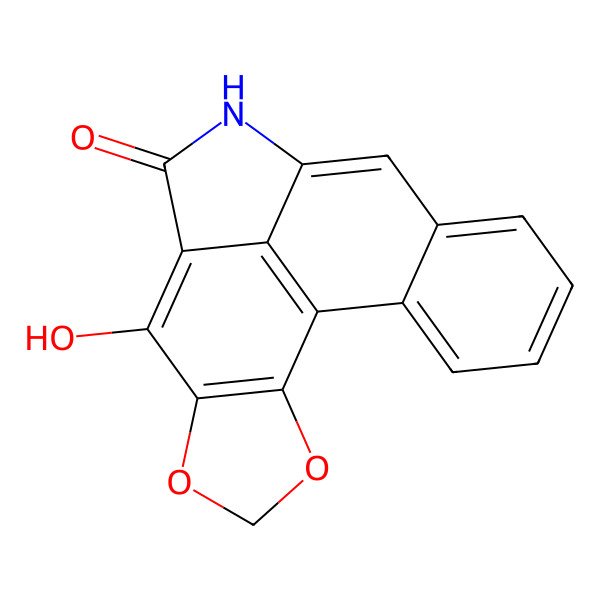 2D Structure of 7-Hydroxy-3,5-dioxa-10-azapentacyclo[9.7.1.02,6.08,19.013,18]nonadeca-1(19),2(6),7,11,13,15,17-heptaen-9-one